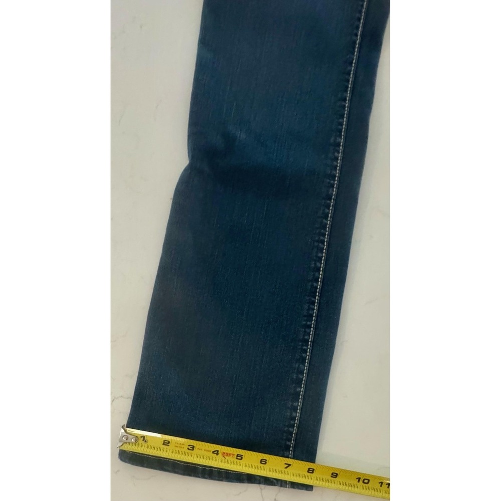 Wrangler Q-Baby Bootcut Jeans Womens 1/2 X 32 Blue Dark Wash Stretch Denim - Picture 10 of 10
